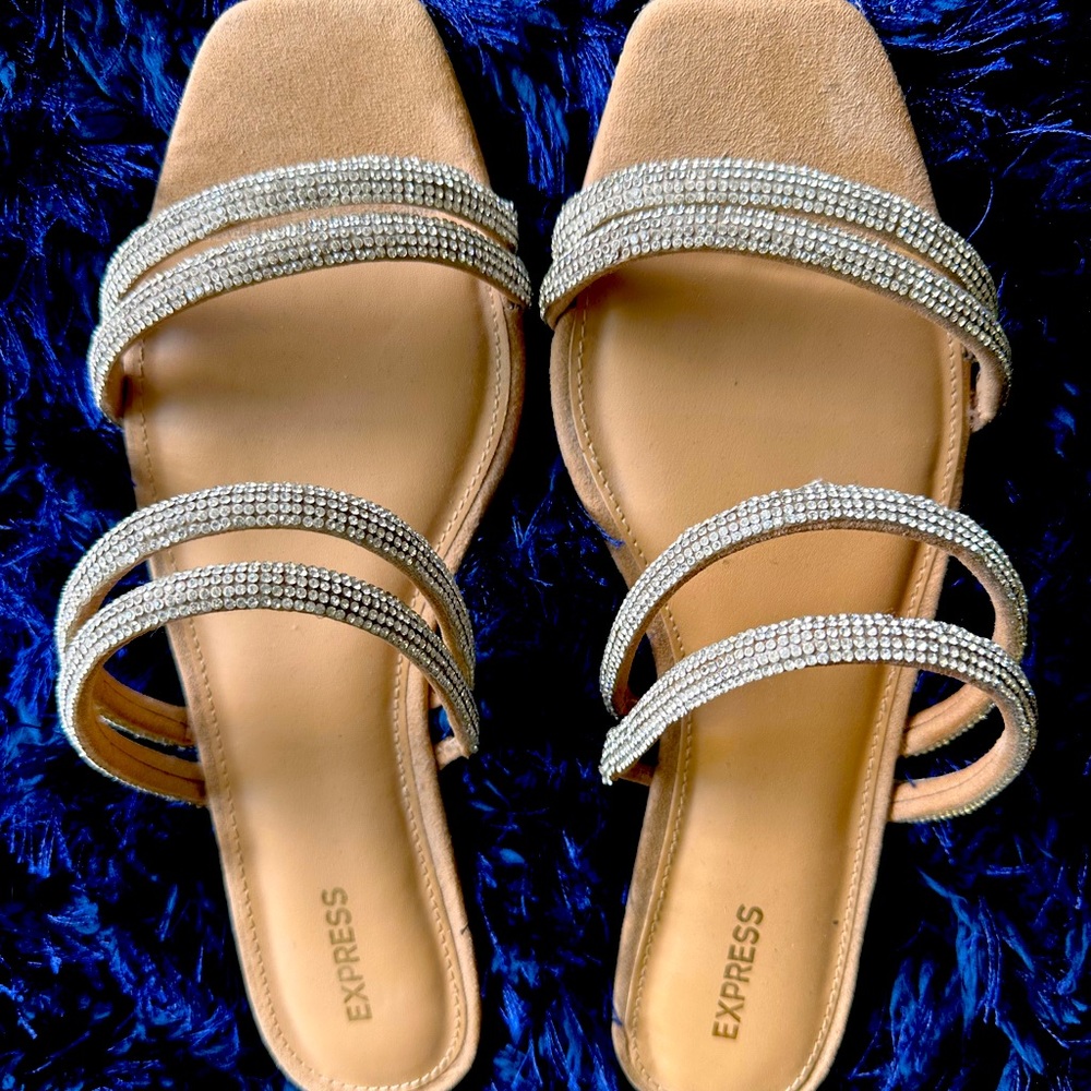 Express silver sandals Size 10